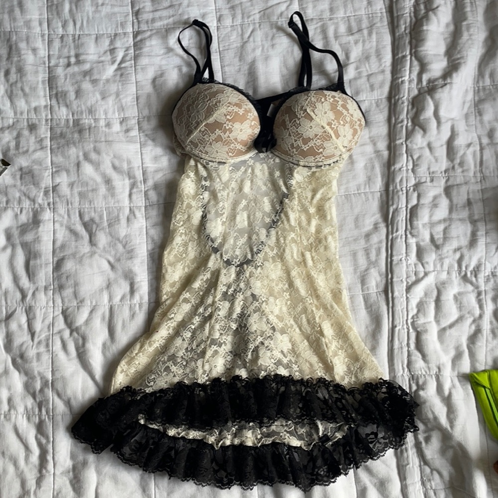 Sexy Maid costume lingerie top- size small 32c or 34b